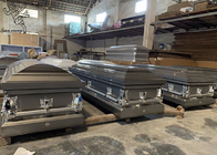 Metal Stainless Steel Casket Customizable Interior For Funeral Handle
