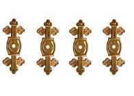 Pale Gold Coffin Bracket Surface Decoration Cross Shape For Casket Screw