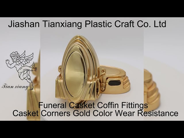 China Big Casket Corners Plastic Material Gold Embroidered for sale