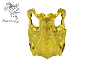 Gold Corner Casket Corners With PP Plastic , Coffin Fittings For Adult