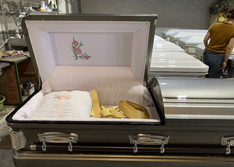 Customizable Interior Metal Casket For Obsequies Decorable Surface