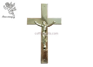Plastic Jesus Coffin Crucifix Pale Gold Size 24 × 14 Cm 200 Pcs / Ctn TX - Jesus 6#
