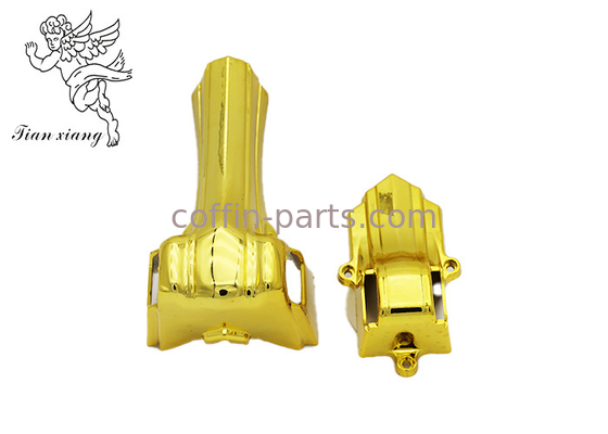 Vintage Type Coffin Parts Casket Corners With PP ABS Plastic Material