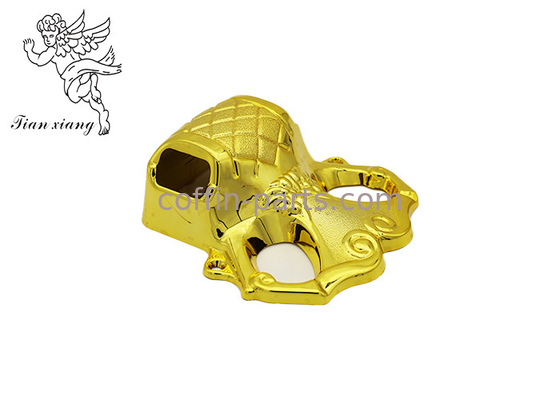 Gold Corner Casket Corners With PP Plastic , Coffin Fittings For Adult