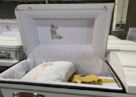 Funeral Metallic Coffin Customizable Interior ISO9001 Certificate