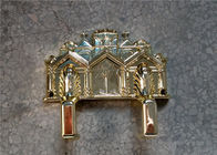Customized Virgin Plastic Casket Corners Pale Golden American Style With Cathedral