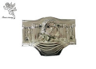 Silver Plastic Coffin Decoratin , Funeral Decorative Parts Of A Casket Christ Model