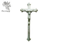 Jesus Decorative Funeral Crucifix , Silver / Copper Color Coffin Cross PP Material