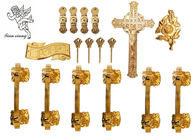 Gold / Silver / Copper Burial Coffin Accessories , Casket Hardware Suppliers