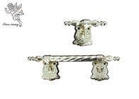 Funeral Swing Coffin Handles With Short Tube , Pale Gold H9023 - 1 Casket Handle Hardware