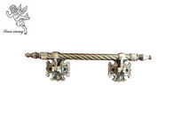 Antique Brass Metal Casket Handle Zamak Decoratio Europe Style With Steel Twist Tube