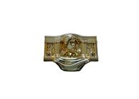 Gold Plating Coffin Parts Customized Copper Color 19 Kg / 18kg  With Christ Model