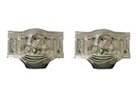 American Style Coffin Fittings ABS / PP Casket Corner With Silver - Plate TX - Christ B#
