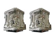 American Style Coffin Fittings ABS / PP Casket Corner With Silver - Plate TX - Christ B#