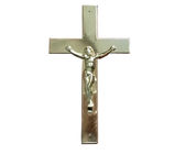 Silver Color Plastic Jesus Coffin Crucifix Size 24 × 14 Cm For Funeral Casket