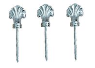 Silver Plastic And Metal Coffin Accessories , Funeral Casket Hardware Screw For Casket Lid