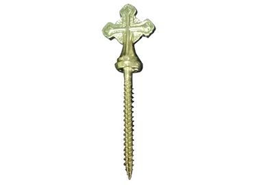 Cross Shaped Decoration Screw In Coffin , Zinc Coffins And Caskets Accessories