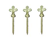 Cross Shaped Decoration Screw In Coffin , Zinc Coffins And Caskets Accessories