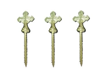 Cross Shaped Decoration Screw In Coffin , Zinc Coffins And Caskets Accessories