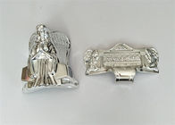 Silver Coffin Ornaments / Funeral Accessories Polished Plating Surface