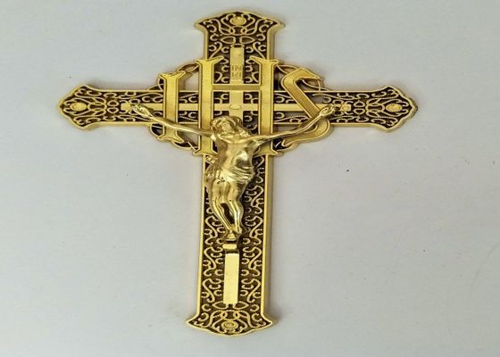 29×16cm PP Casket Crucifix For Coffin Lid Decorating