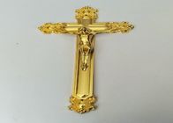 44.8×20.8cm Golden Plastic Ornamental Funeral Crucifix