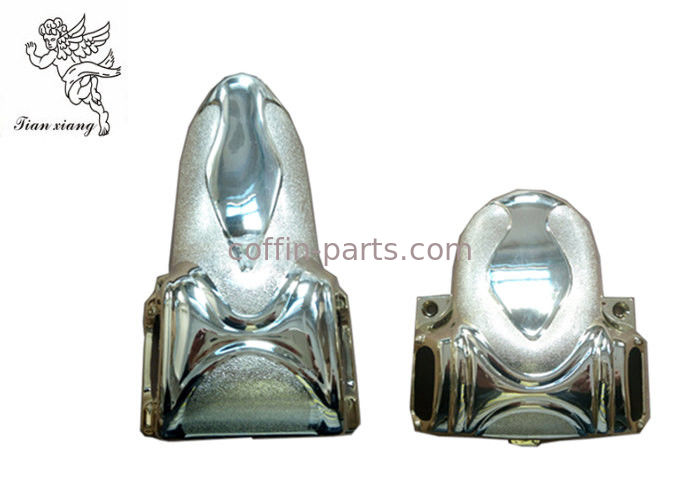 Funeral Decoration Casket Corners 5# With Metal Bar Silver PP New Material