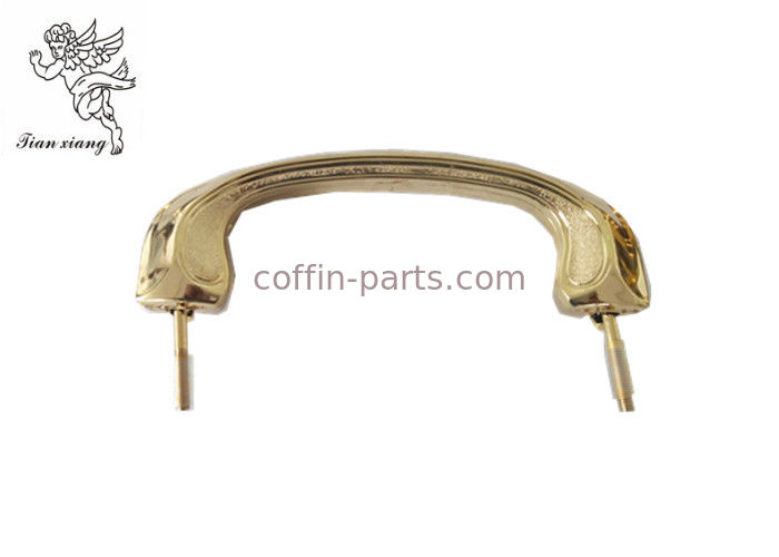 Strong Golden Adult Metal Casket Handle Plastic Outside Europe Style H9021