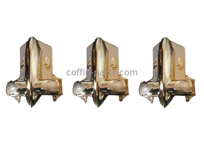 Plastic Injection Molding Coffin Accessories , Gold - Plating Funeral Accessories With Steel Bar