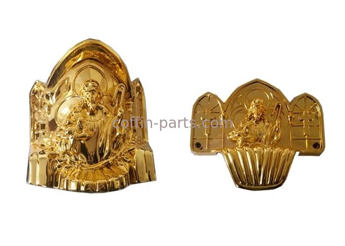 Christ Type Casket Corners PP / ABS Material Coffin Decorative With Steel Bars