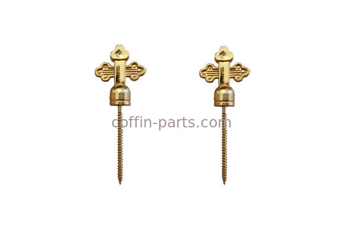 Funeral Decoration Coffin Screw 5#  Matching With Brackets Gold Cross Shaped