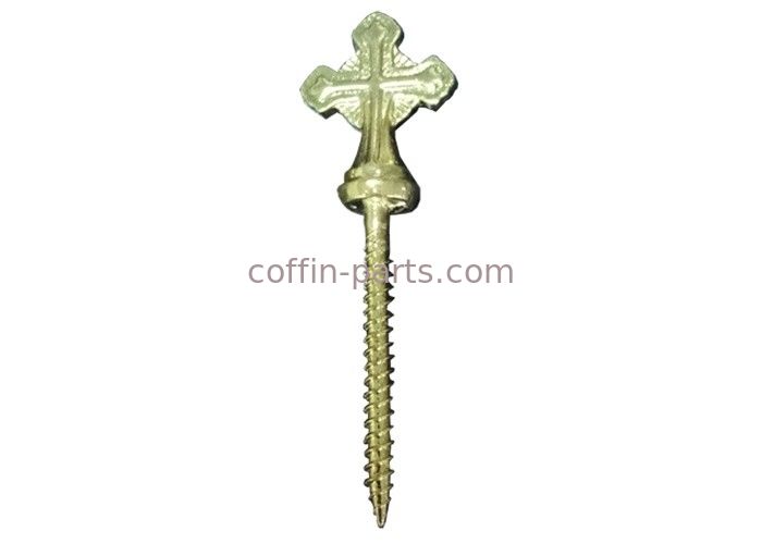 Cross Shaped Decoration Screw In Coffin , Zinc Coffins And Caskets Accessories