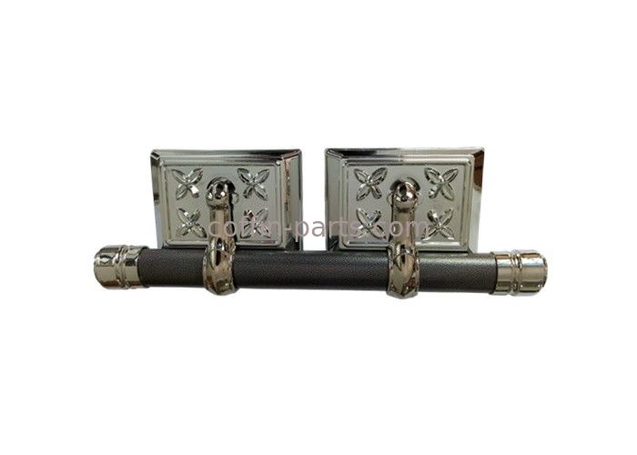 Funeral Long Casket Swing Bar TX - C Silver Color Surface Decoration With Metal Tubes