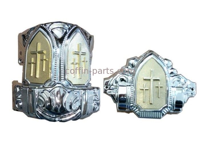 Small Silver Plastic Casket Corners With Iron Tubes American Style