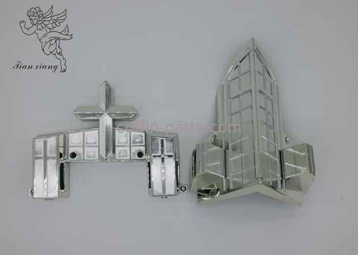 Silver Color Coffin Corners Casket Accessories Plastic Material