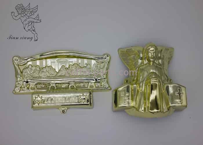 Silver Polished Plating Casket Hardware Unique Design Coffin Ornaments