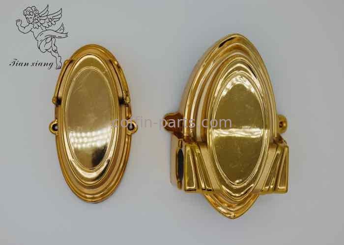 American Style Gold Plastic Casket Corners With Iron Tubes