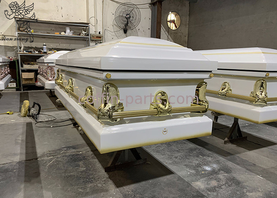 Urn Shaped Metal Casket Coffin Gauge Steel Material Fireproof Performance