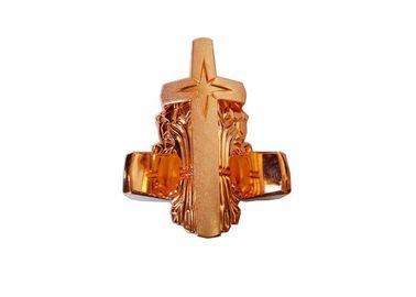 Brass Color Coffin Parts Funeral Casket Decoration Sun And Star Pattern PP New Material