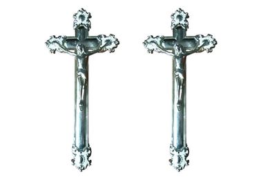 PP Recycle Plastic Jesus Cross , Coffin Decoration Casket Crucifix 38.5 × 18.5 Cm