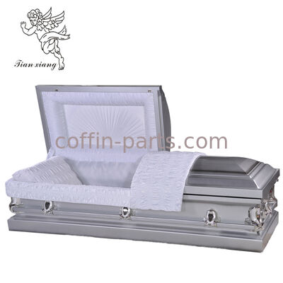 Rectangle Stainless Metal Casket With Durable Metal Construction