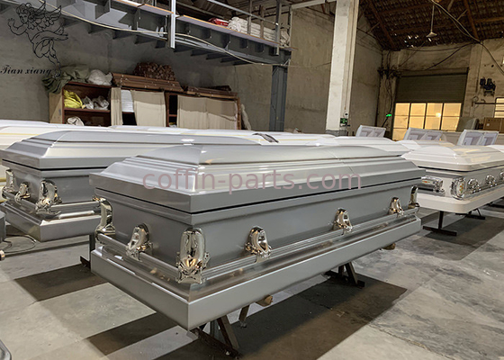 ISO9001 Funeral Metal Stainless Steel Casket Customizable And Decorable Surface